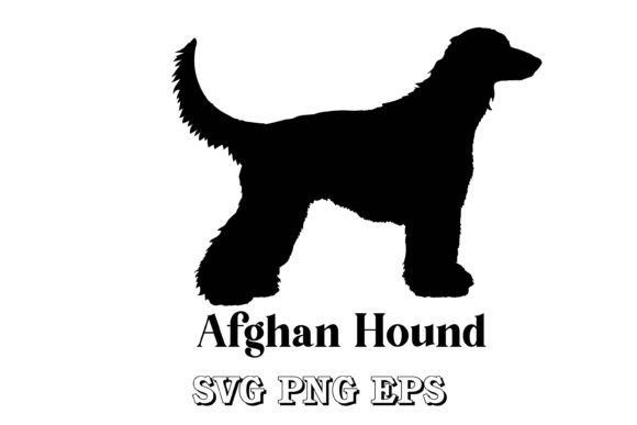 Afghan Hound Dog Silhouette Breeds