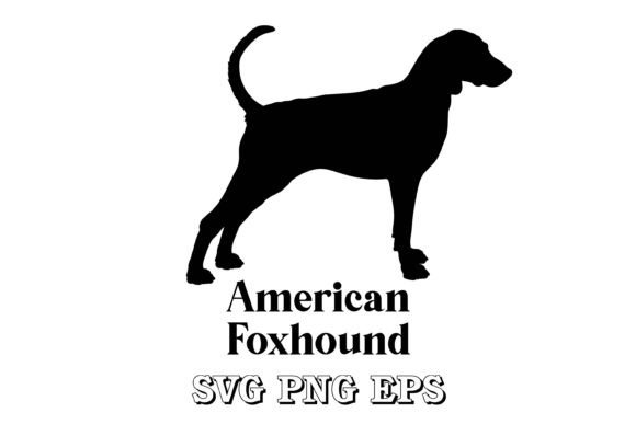 American Foxhound Dog Silhouette