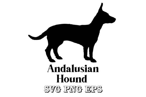 Andalusian Hound Dog Silhouette