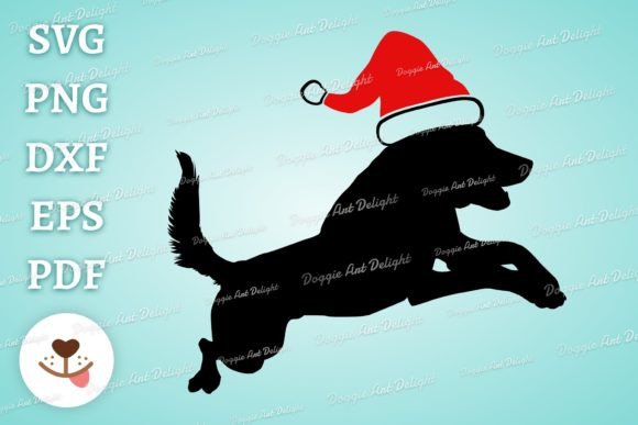 Christmas Malinois Dog in Santa Hat Svg