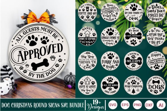Christmas Round Signs SVG Bundle
