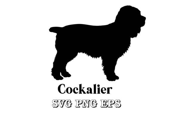 Cockalier Dog Silhouette