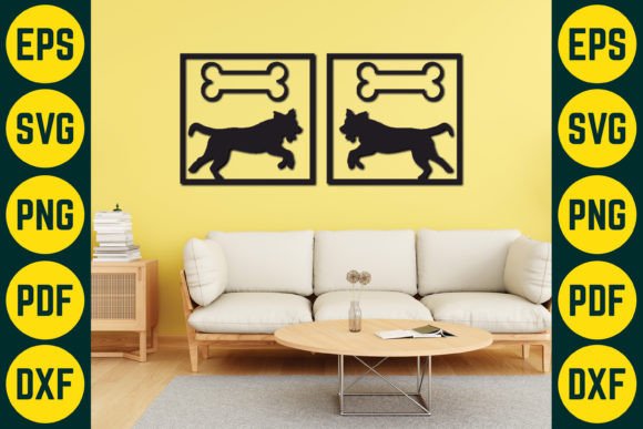 Dog Wall Decor Laser Cut SVG Design 13