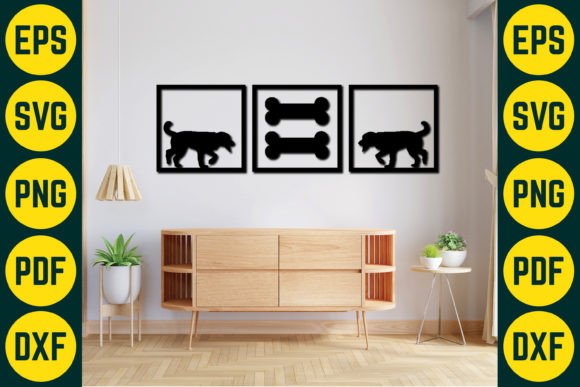 Dog Wall Decor Laser Cut SVG Design 14