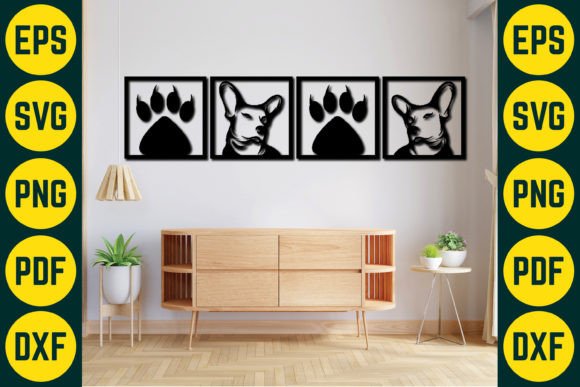 Dog Wall Decor Laser Cut SVG Design 8