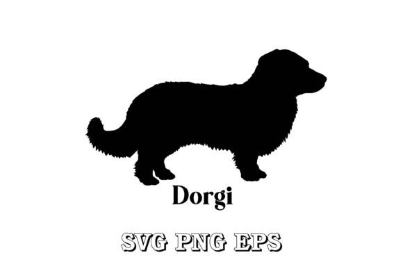Dorgi Dog Silhouette Vector