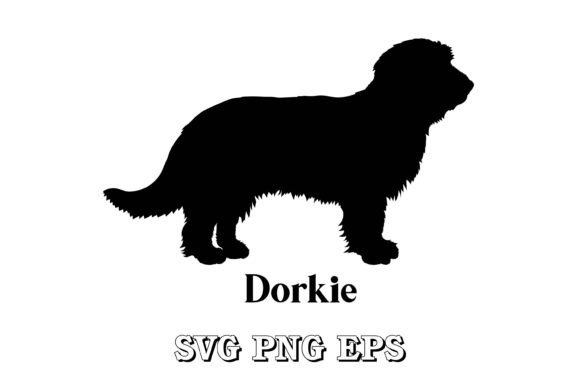 Dorkie Dog Silhouette Vector