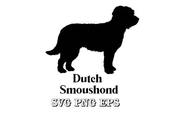 Dutch Smoushond Dog Silhouette Vector