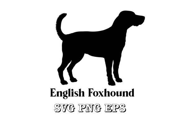 English Foxhound Dog Silhouette