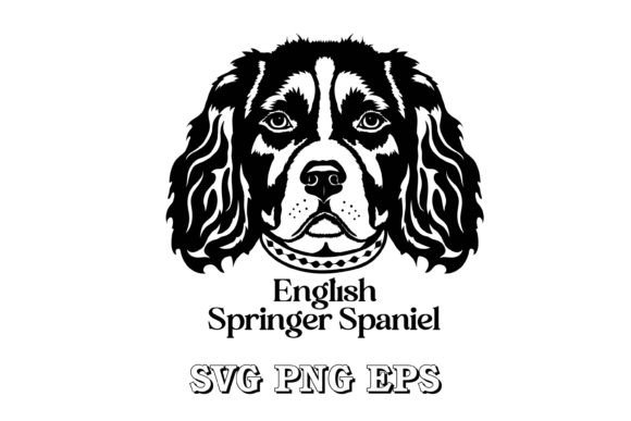 English Springer Spaniel Silhouette Face