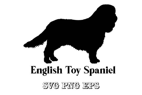 English Toy Spaniel Dog Silhouette
