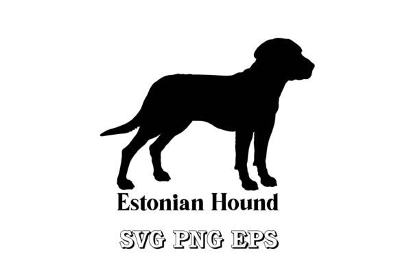 Estonian Hound Dog Silhouette