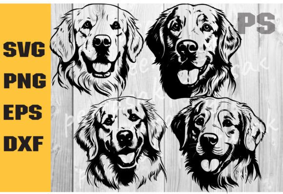 Golden Retriever SVG for Embroidery