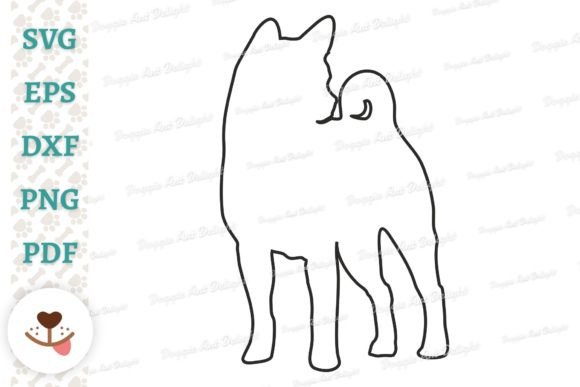 Shiba Inu Dog Outline Cut File Svg Dxf